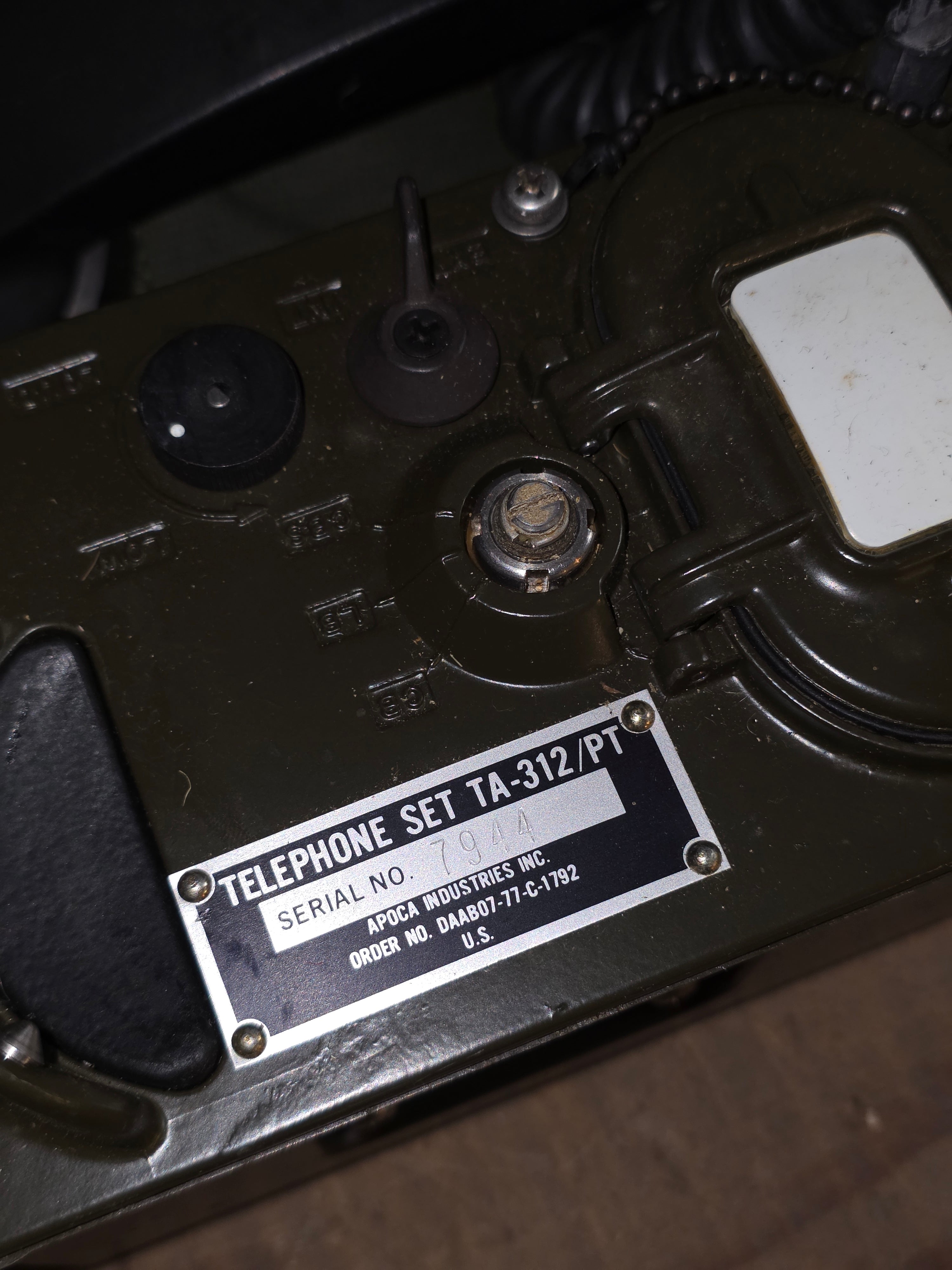US Army TA-312/PT Field Telephone in Original Box