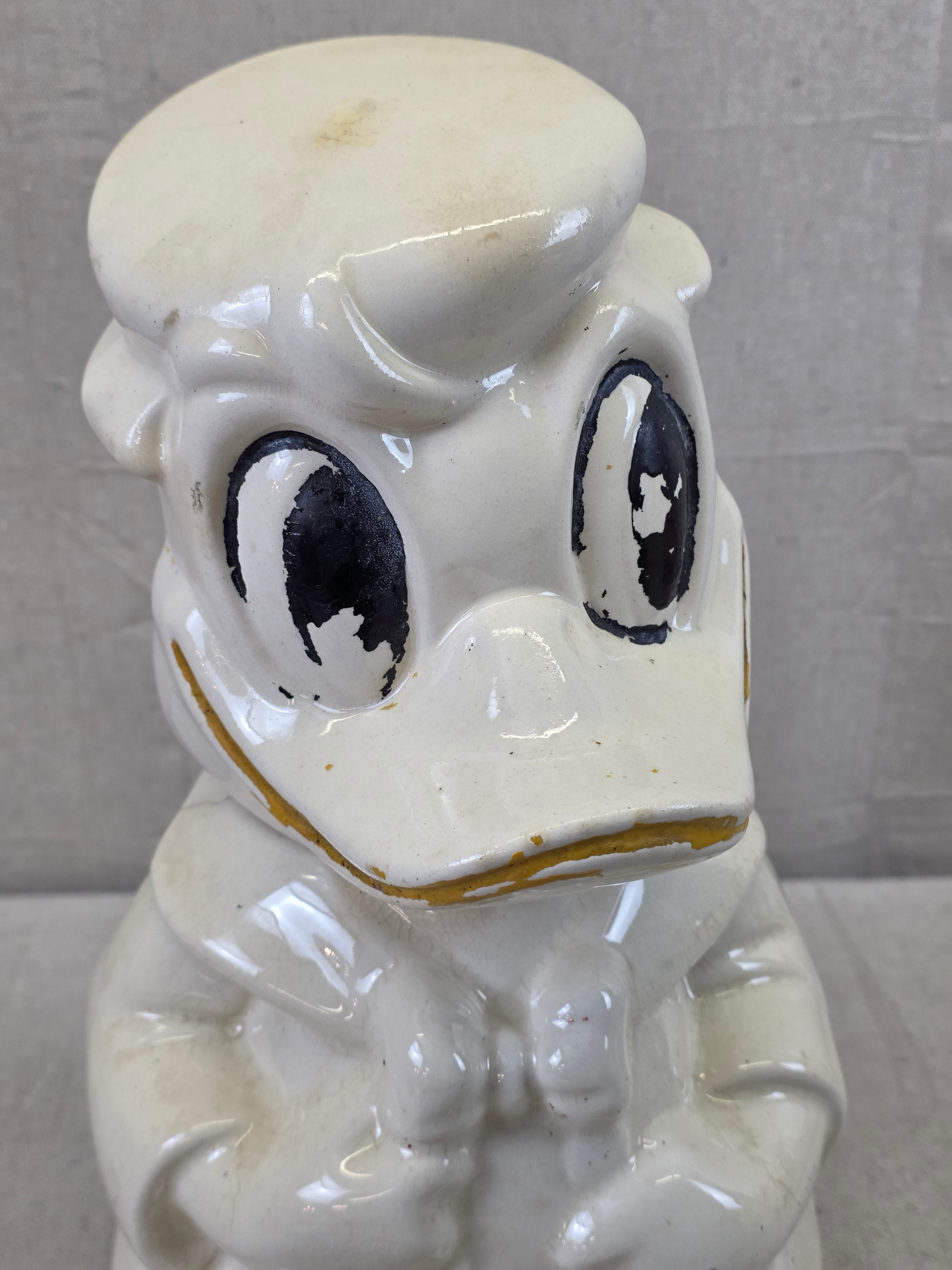 1940's Disney Donald Duck/Joe Carioca Turnabout Cookie Jar - In Store Pickup Only