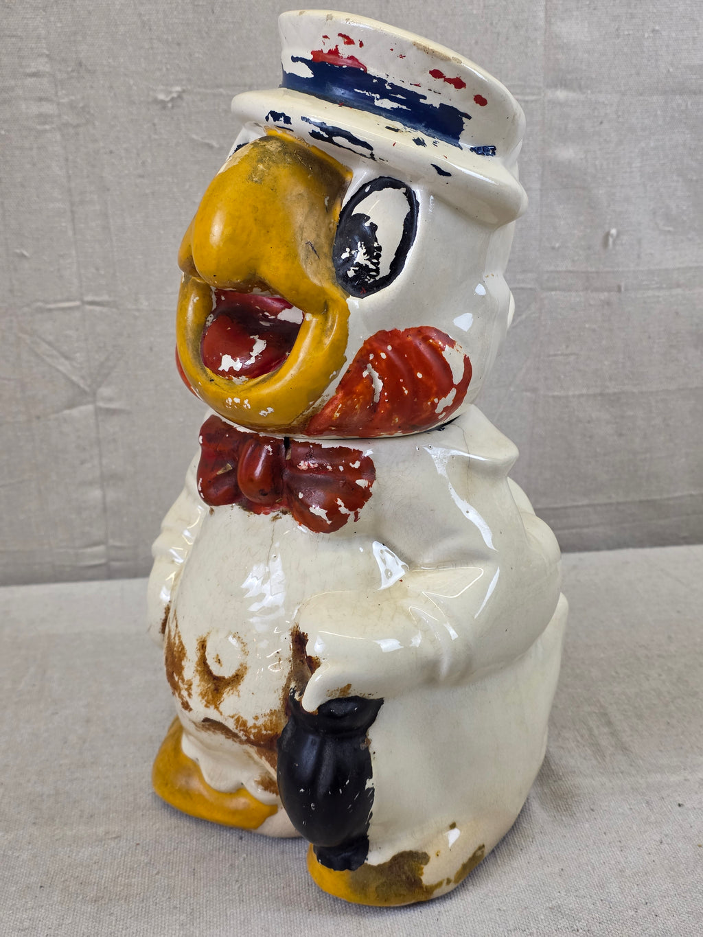 1940's Disney Donald Duck/Joe Carioca Turnabout Cookie Jar - In Store Pickup Only